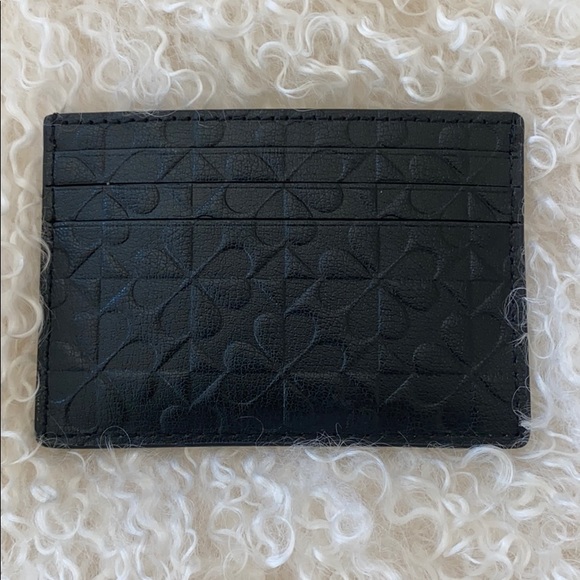 Kate Spade Holli Spade Clover Embossed Card Holder - Picture 2 of 5